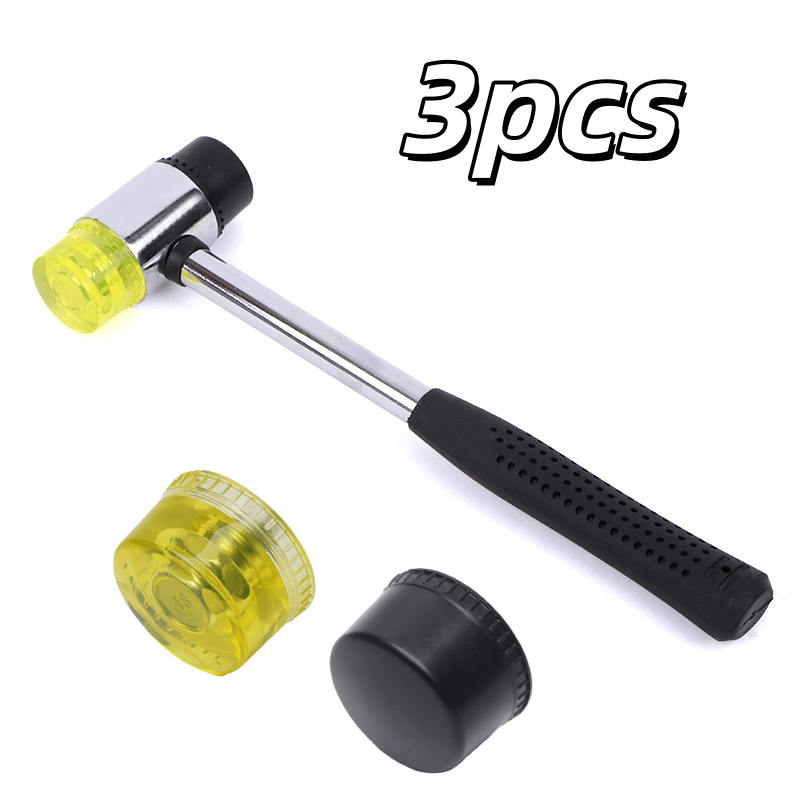 TEMU Jeu de marteau de menuiserie robuste à double tête, comprenant un marteau et de marteau de rechange. Doté d'un manche ergonomique et de têtes en
