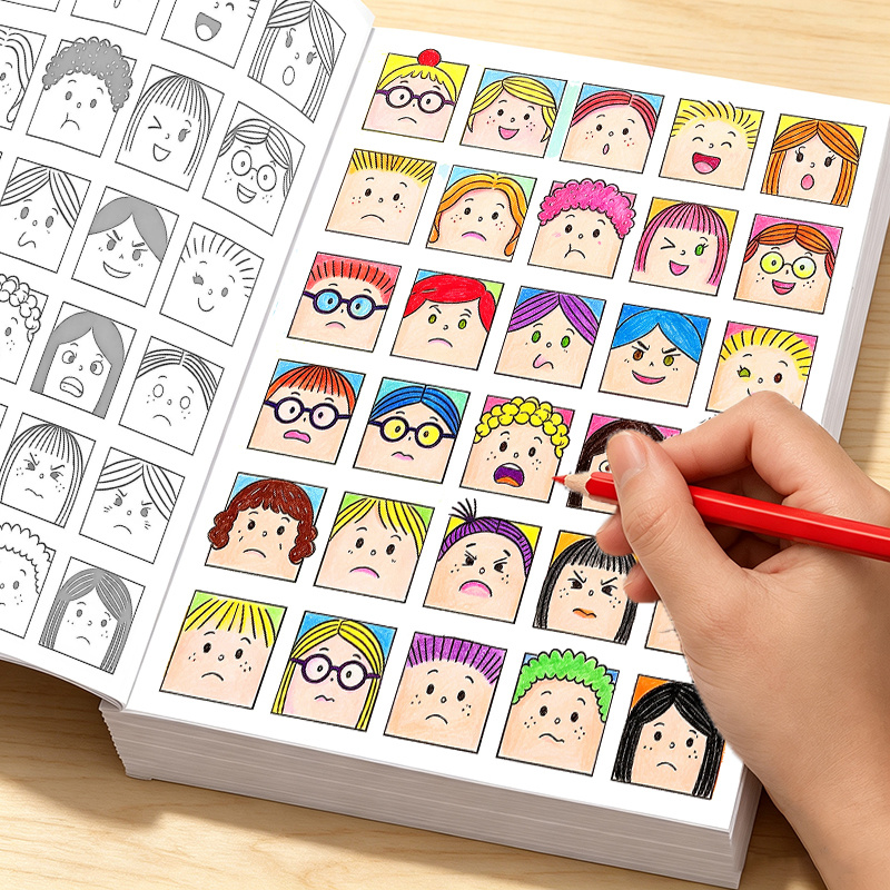 TEMU Learn To Draw 10,000 : A Cute Cartoon Doodle Sketchbook For Adults And Teens, Tracing Sketchbook With For Coloring, Relaxing Art Activity Book,