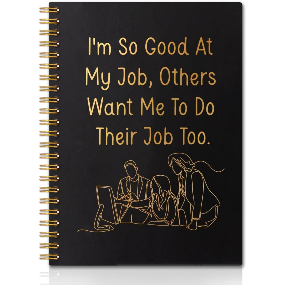 

1pc A5 50-pages Hardcover Spiral Notebook, Humorous Office Gift, Employee Appreciation Novelty Gag Gift, " , Want Me Their Job Too