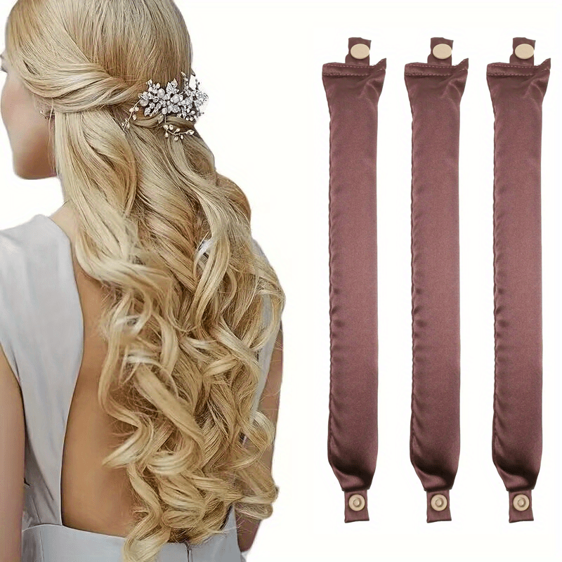 

3-pack Rollers Set - Heatless Curling Rods For Big Waves, Sleep Styling Tool For All Hair Types