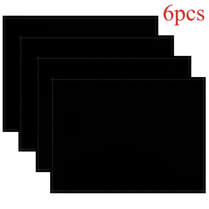 TEMU 4/6/8pcs Minimalist Jute Placemats Suitable For Kitchens, Dining Tables, Weddings & Parties - Solid Black Table Mats, Machine Washable, Modern