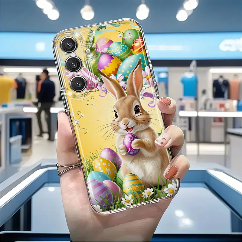 TEMU Phone Case - Cute Bunny Pattern Anti-fall Full-coverage Tpu Phone Case Suitable For Galaxy A02 A03s A04 A05s A06 A13 A14 A15 A16 5g A21s A22 A23