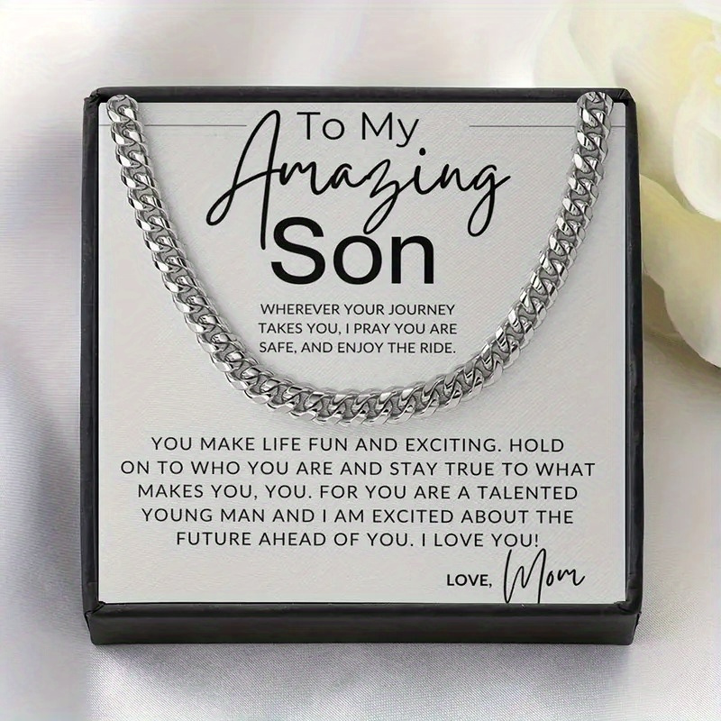 Stainless Steel Cuban Chain Pendant Necklace, Minimalist Cuba Necklaces Gift For S Necklace Comes With Gift Card And Premium Gift Box, For Women