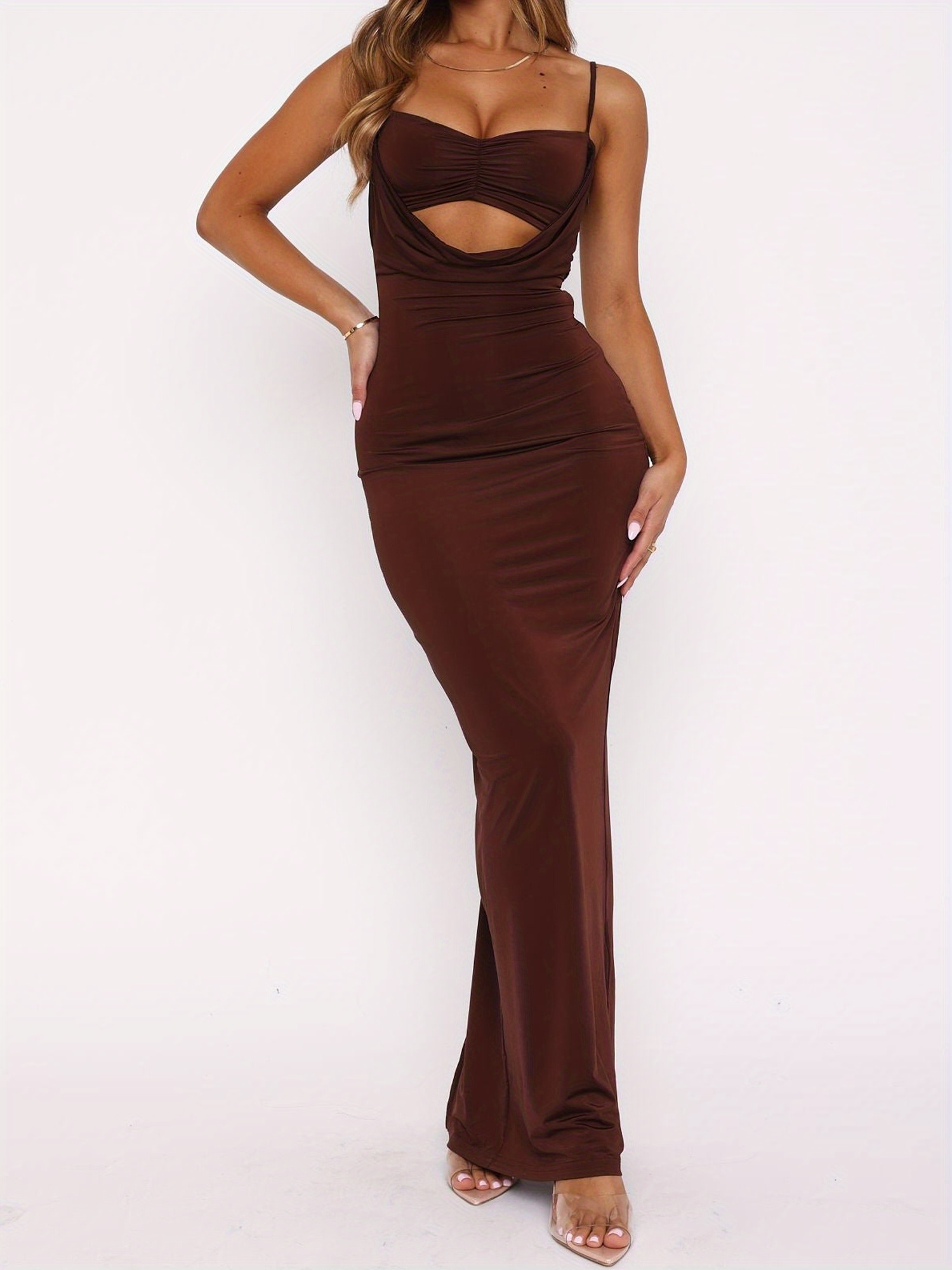 slim fit dress slacks Basic Bae Built-In Shapewear Sleeveless Maxi Dress – Charming Charlie