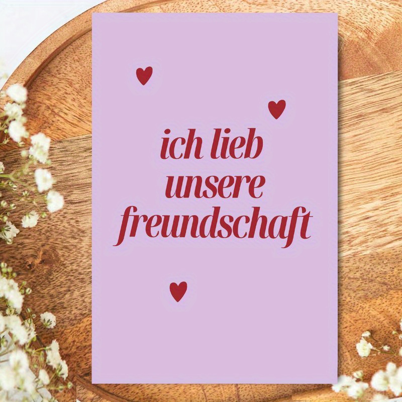 TEMU Ein humorvolles deutsches Freundschaftskarten-Set, ideal als Geschenk zum Geburtstag oder zum Valentinstag, für Freunde, Partner oder Ehepartner