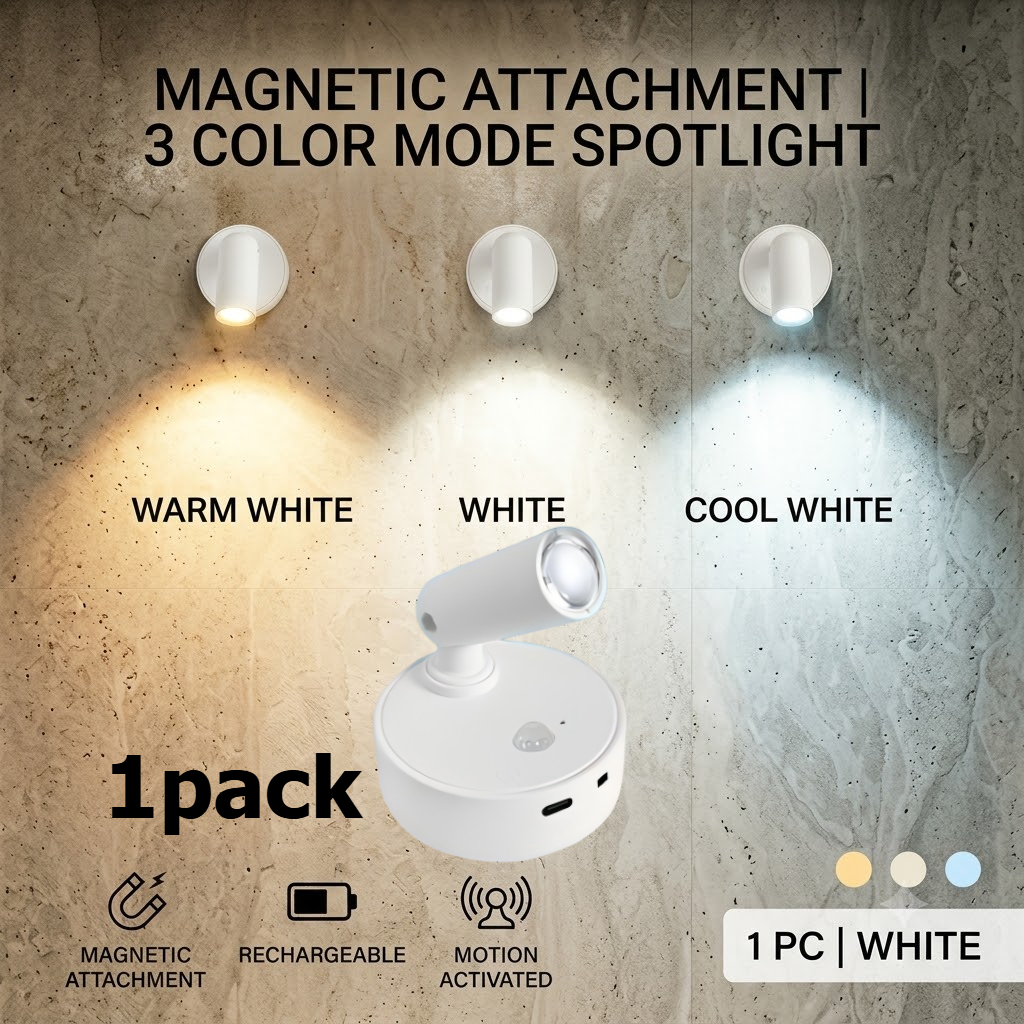TEMU 1pc Lampe Murale Décorative Lumière et Ombre, Rotative à 350 Degrés, 3 Couleurs avec , Lampe Murale de Salon, Éclairage de Chambre à Coucher,