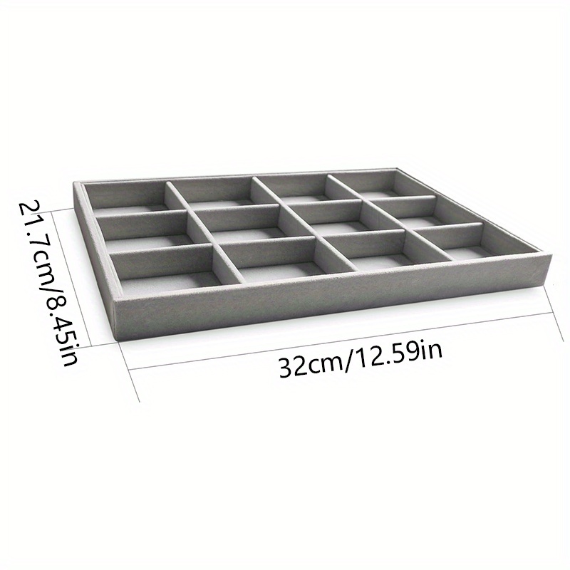 4pc Large Stackable Velvet Jewelry Tray Set with Drawer Inserts