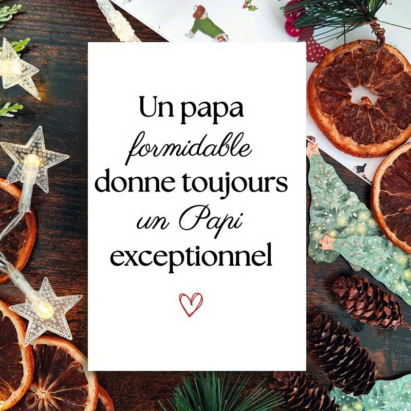TEMU 1 Carte d'Annonce de Grossesse Amusante pour - Un Cadeau Unique pour de Bébé, avec un Design "" et des Cœurs et Étoiles. Idéal pour des Pères,