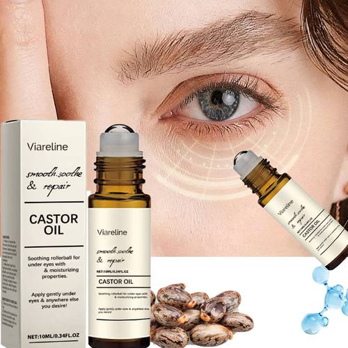 castor oil eye roller essential oil gentle massage eye skin moisturizing essential oil brightens skin hydrates and moisturizes eye brightens eyes suitable for types holiday gift