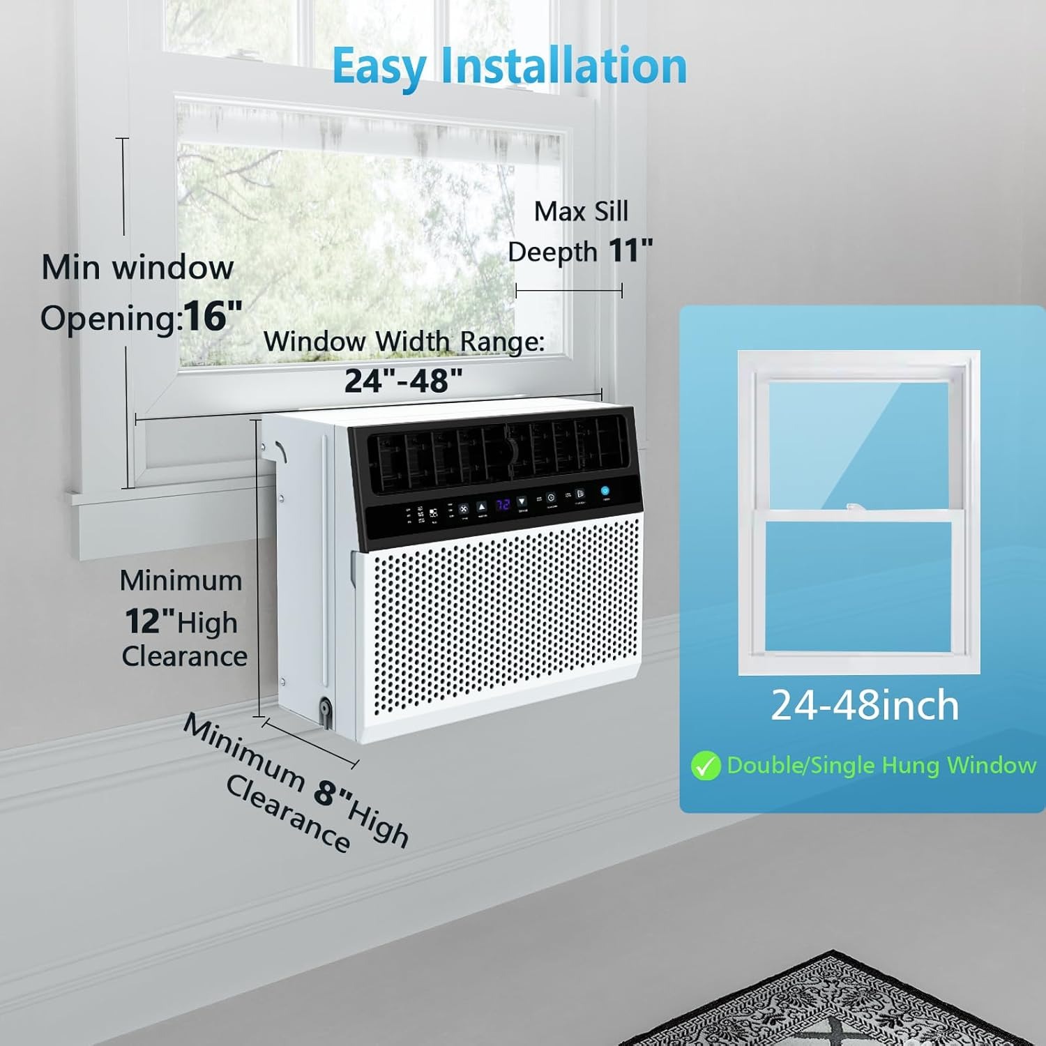 10000/5000 BTU Window Air Conditioner, Ultra Quiet Energy... product image 4