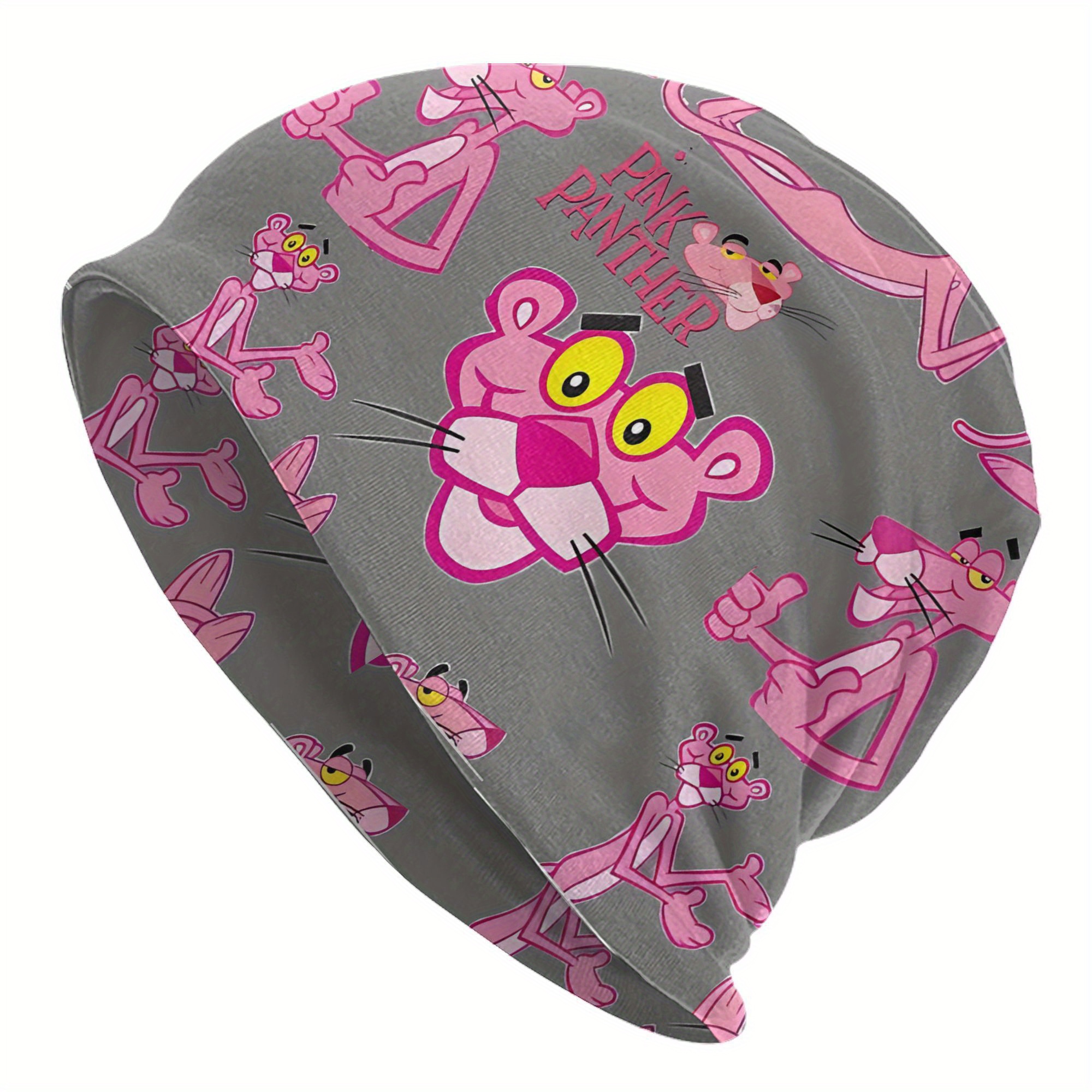 

[] Skull Cap - Stylish Gray Beanie With Cartoon , Soft Polyester & Spandex , Fashionable Hip Hop Hat