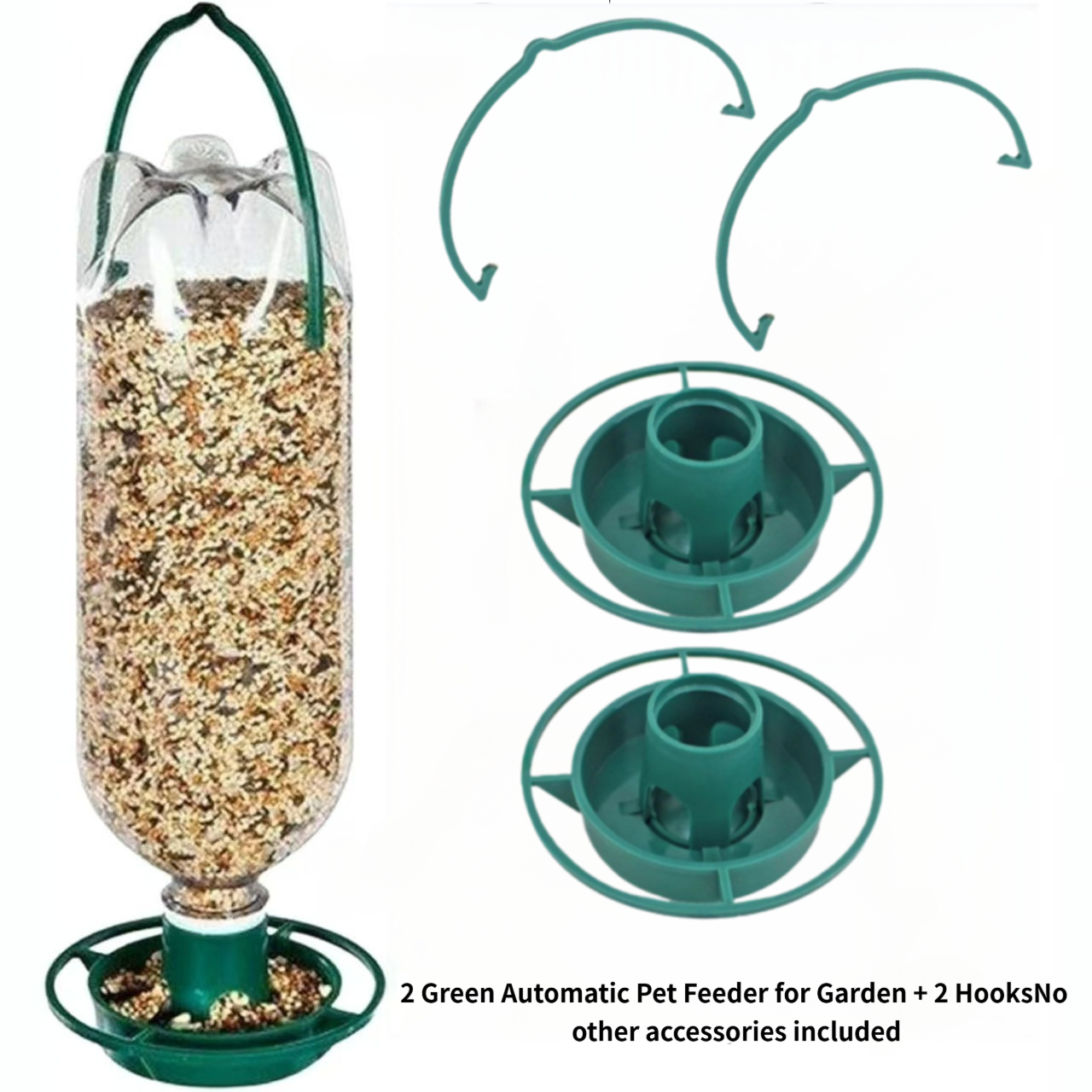 TEMU 4pcs Set (including 2 Outdoor Bird Feeders And ), Turn Waste Into Treasure: Empty Bottles Into Bird Feeders! Hanging On /garden Can Automatic