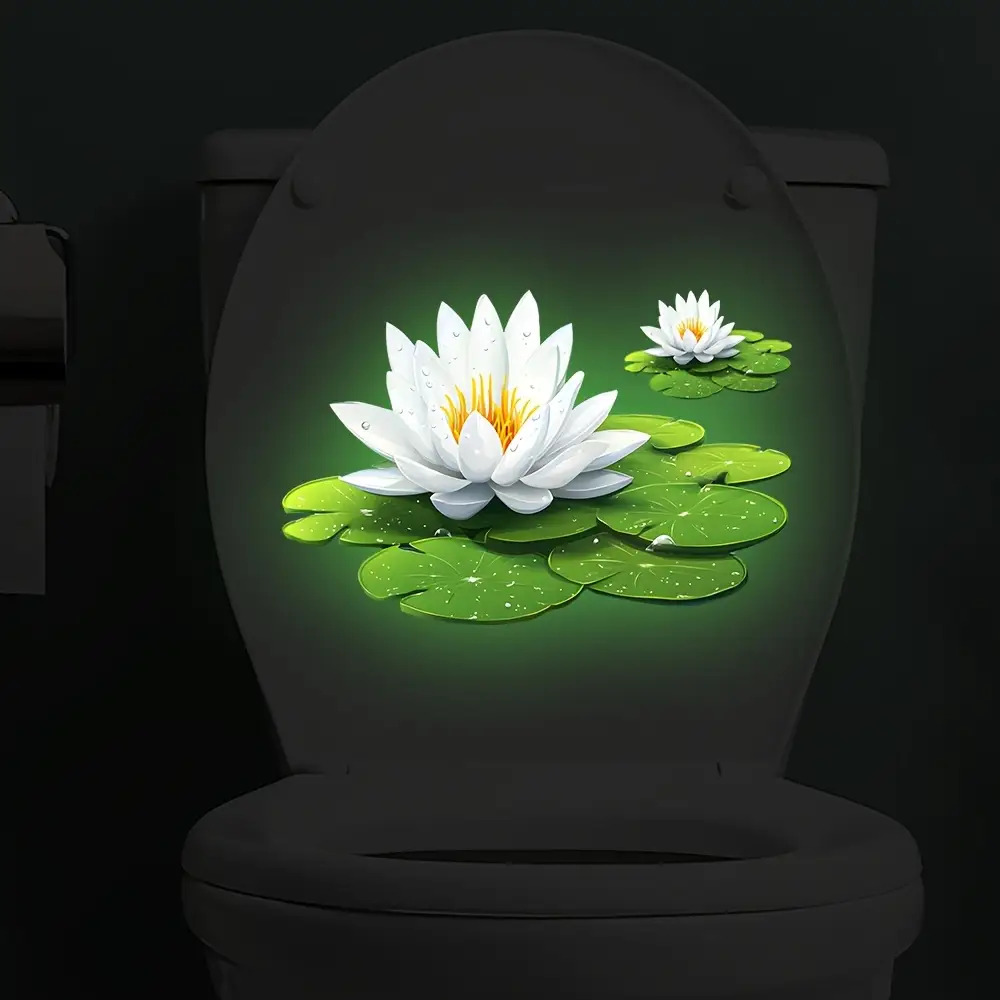 Image of Water -in-the-dark Toilet Sticker, Suitable For Home Bathroom Toilets, Adds Warm Lighting And Beauty At Night