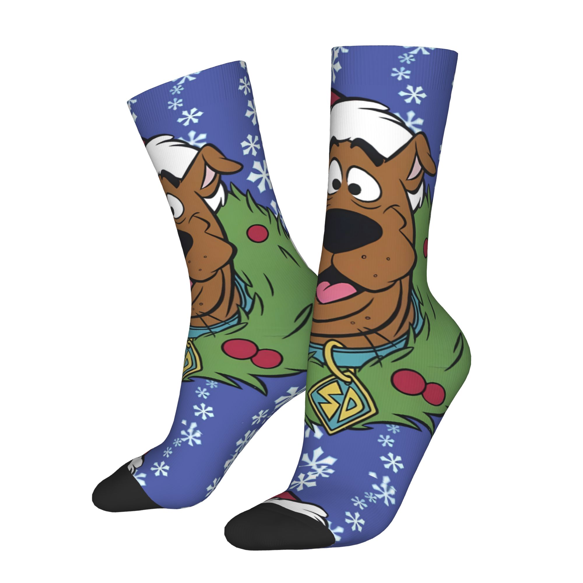 TEMU 1pair Comic Dog Doo Men's Socks Novelty Crew Sock Pattern Printed