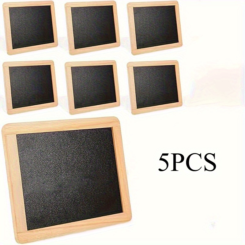 5pcs Mini Chalkboard Board With Wooden Frame - Bohemian Style Tabletop Suitable For Home Offices, Classrooms, Cafes - Portable Writing Boards, Wood Frames