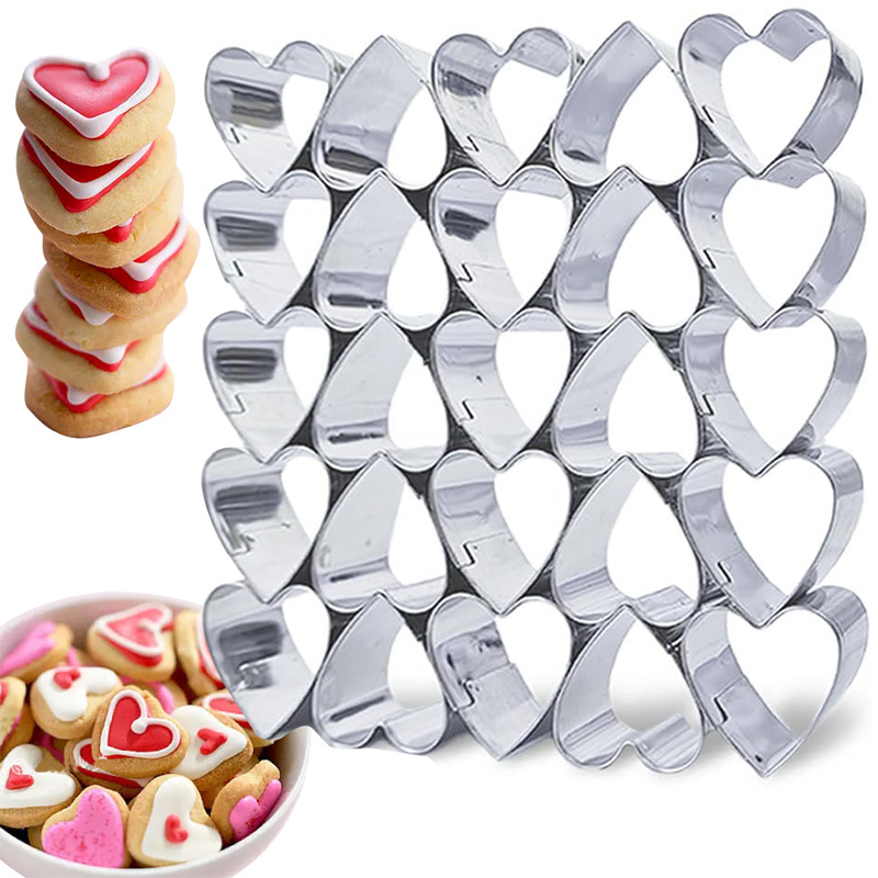 TEMU Stainless -shaped Cookie Cutter Set, Home Baking Tool For Holiday Handmade And Desserts