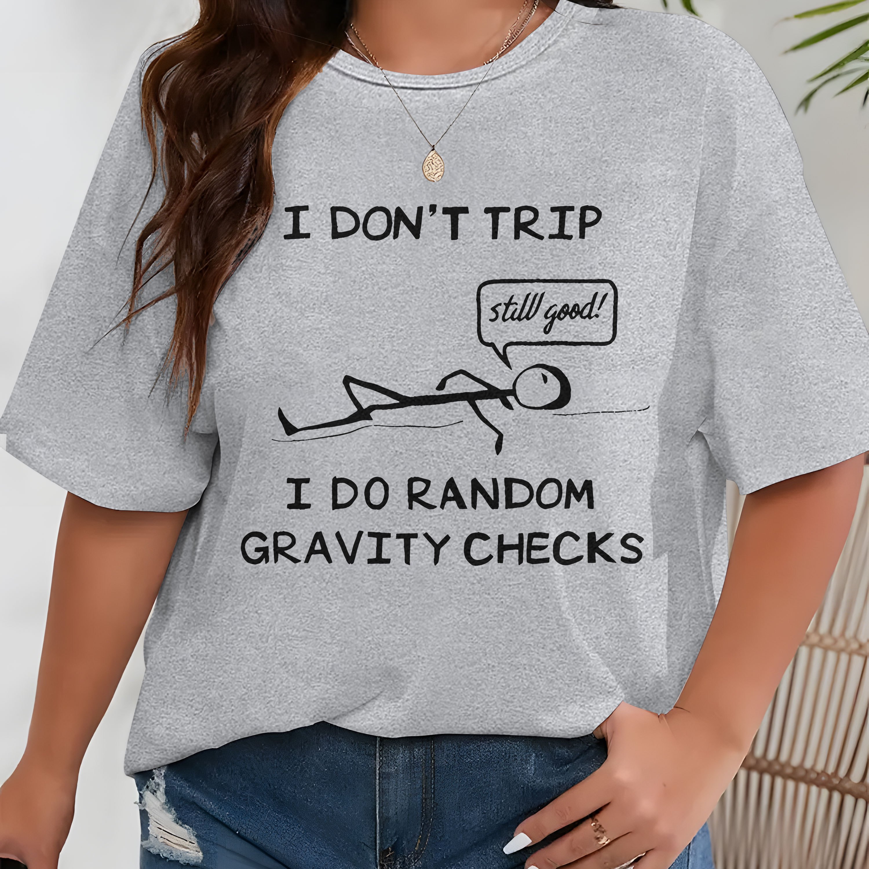 

Women's Casual Sports T-shirt, Short Sleeve Crew Neck Letter Print Top For Summer & Spring