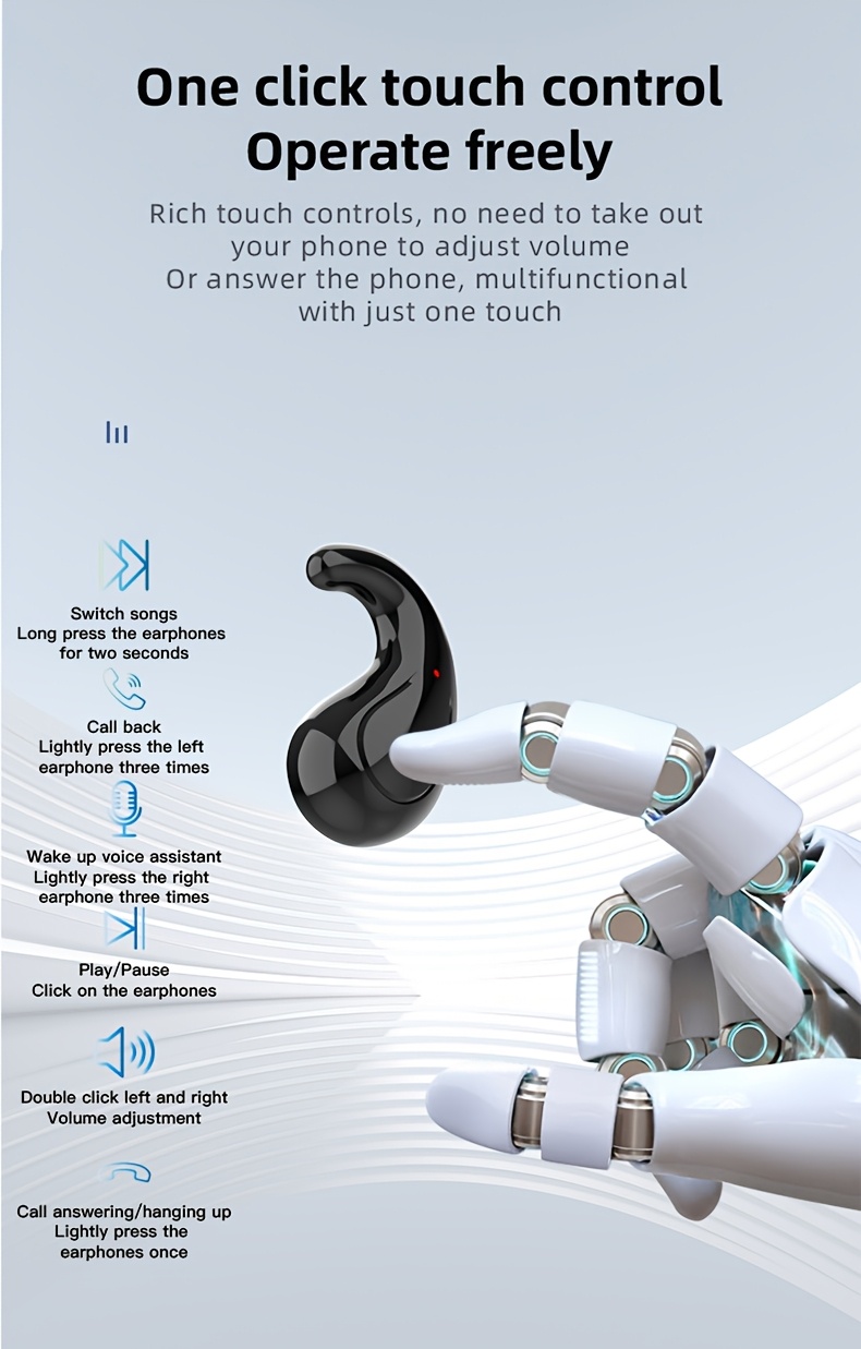 2025 Advanced Wireless Headphones - Touch Control, High-Quality Sound Suitable for Sports, Music, and Gaming- Compatible with IOS/Android