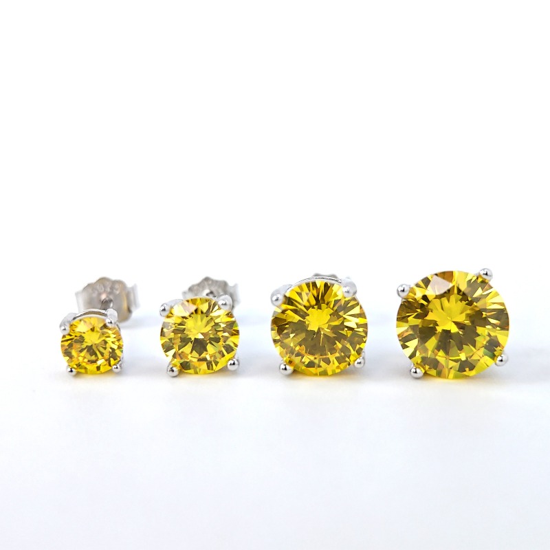 Dazzling 0.5/1/2/3 Carat 925 Silver Zircon Earrings for Daily Wear