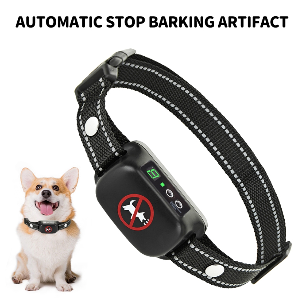 TEMU Pdzzzd Humane Anti-bark Dog Collar, Rechargeable With Led Display, Adjustable , Usb Type-c Charging, Reusable