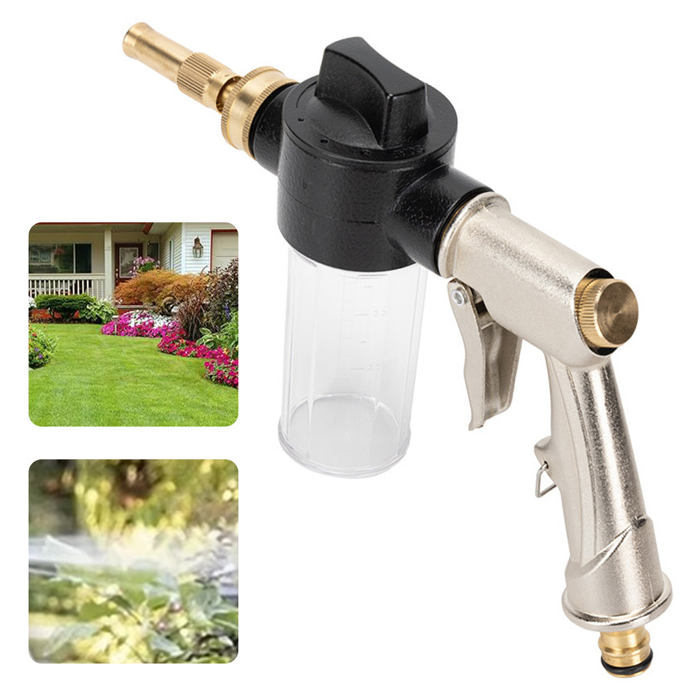 Foam Spray Gun Adjustable Foam Ratio 3/4 Inch Thread Alloy For Car Garden Watering