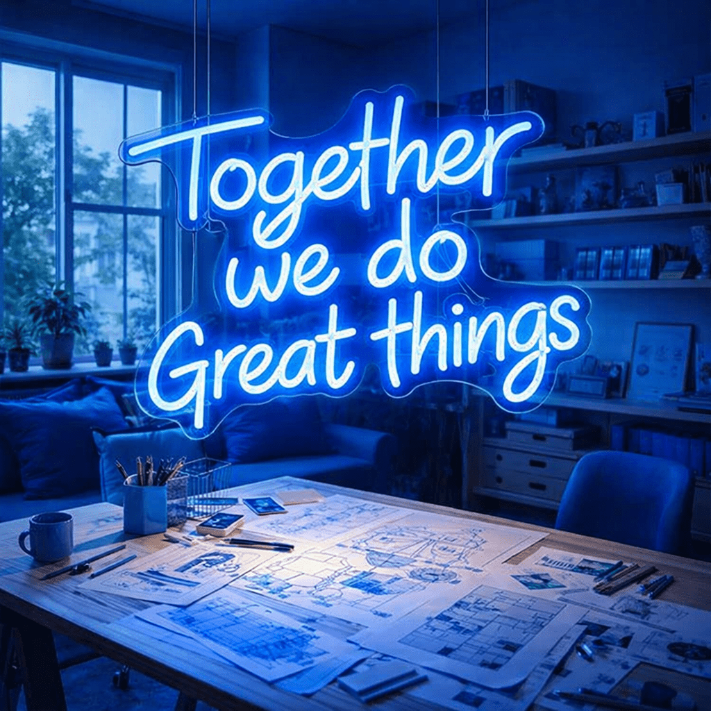 Custom 3-Lines Neon Sign, Inspirational Wall Art Decor