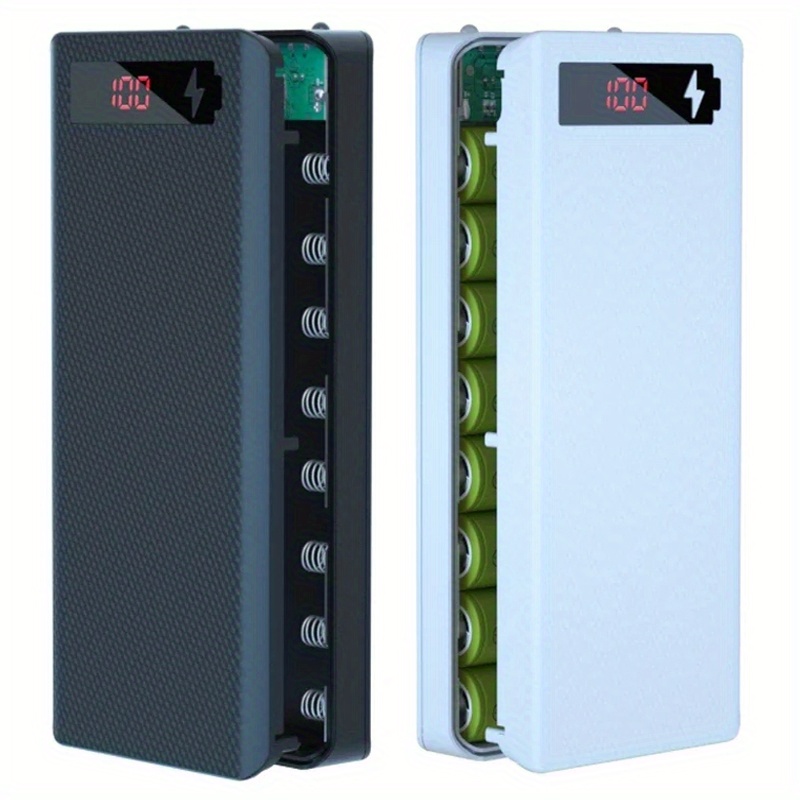 DIY Shell Power Bank Para IPhone E Telefone Xiaomi, 8x18650 Suporte De