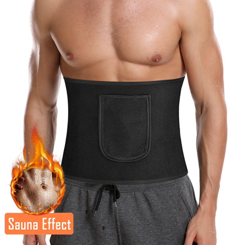 Men's Sweat Sauna Belt Tummy Flattener Waist Trainer Thermal Body Shaper