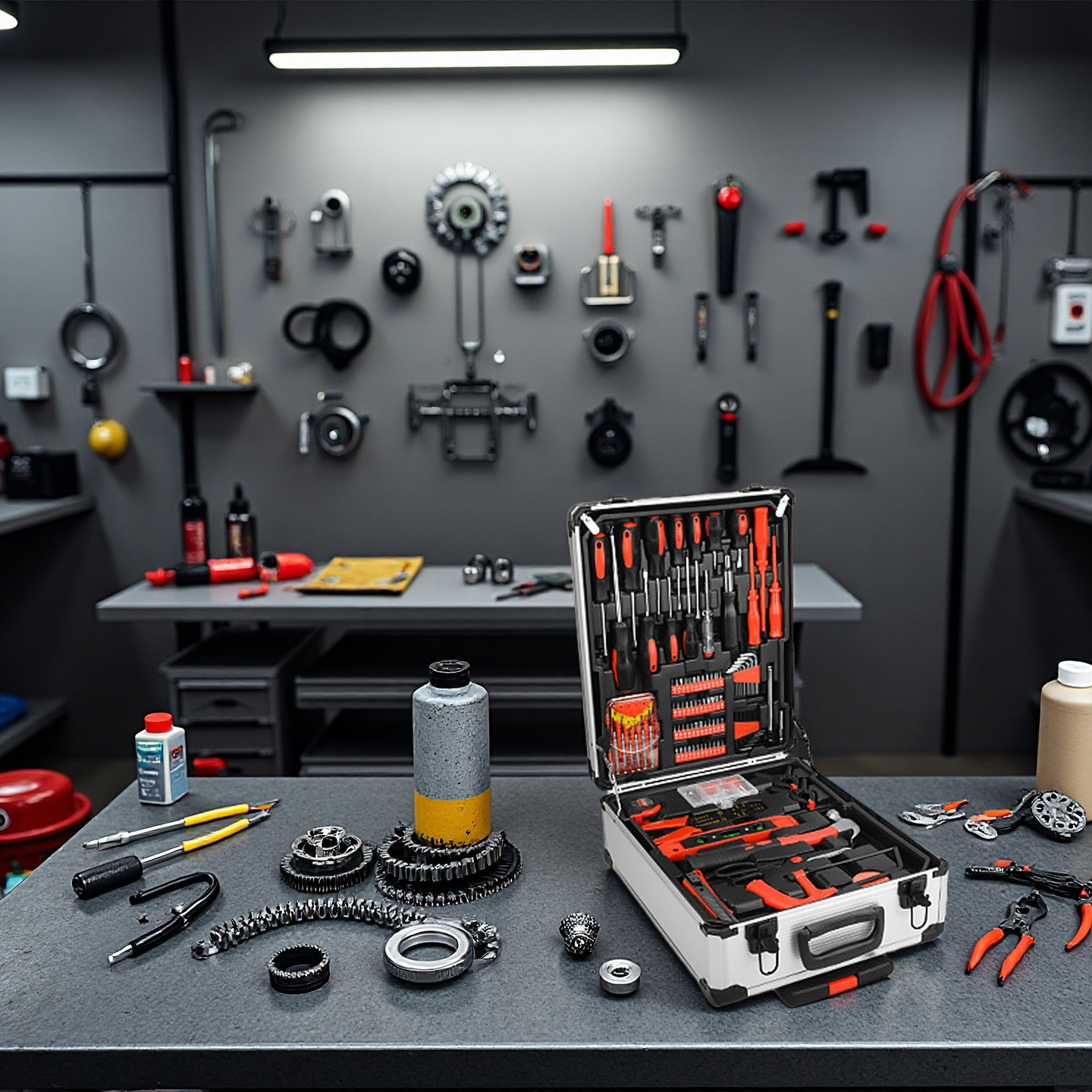 499pcs heavy-duty   mechanic tool set with heavy-duty rolling toolbox, wheel kit & organized storage - professional automotive repair kit  -resistant case, sockets, wrenches, pliers, screwdrivers, air compressor tools for garage, workshop, diy,   maintenance - ideal for mechanics & diyers, mechanic tool box 0