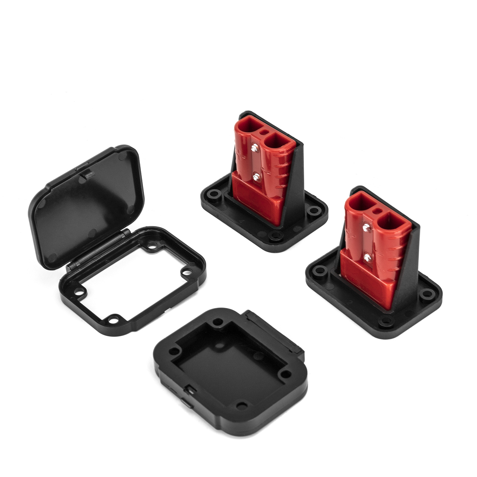 2-Pack 50A Battery Quick Disconnect Plugs | For Winch, Car, ATV, Boat | 6-16 Gauge Wire, 600V, With Dust Covers