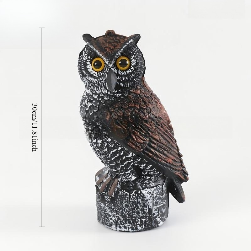 1pc Artificial Owl Scare Bird Mouse Repellent Garden Ornament Plastic Fake Bird Lure Craft