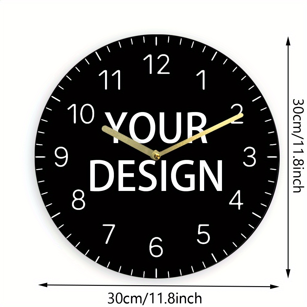 TEMU Reloj de Fotos Personalizado para Jubilación - Foto/ Personalizados - Cara de Madera Artificial con UV - Reloj Analógico con Movimiento - Regalo