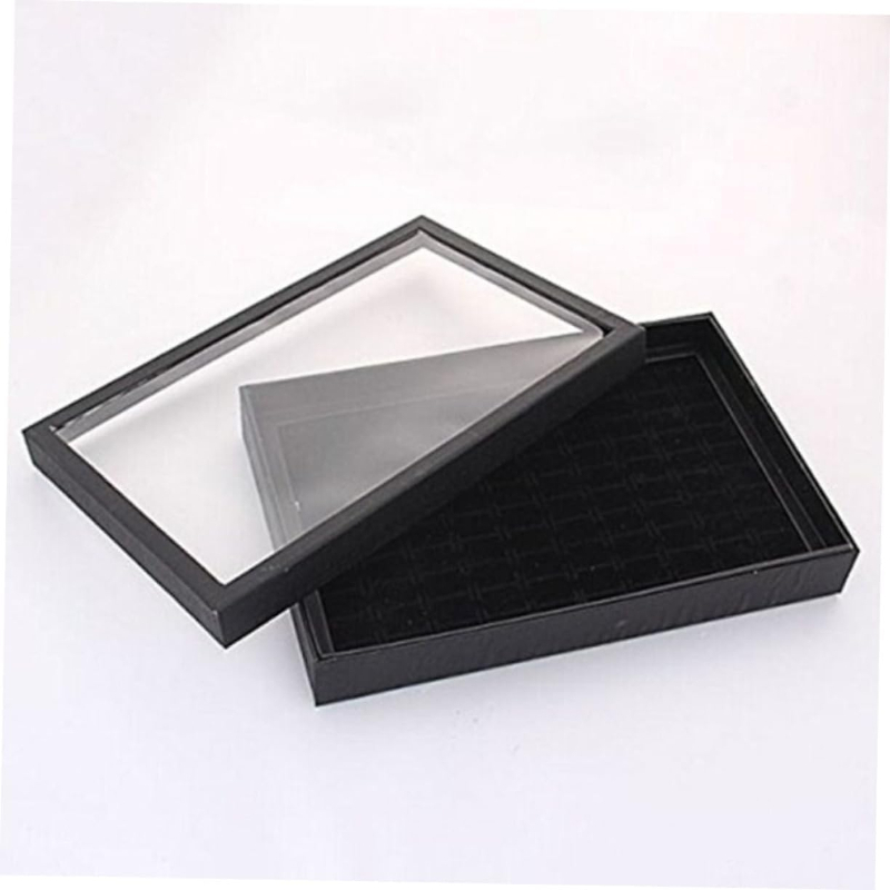 TEMU Cajas de almacenamiento para anillos con tapas transparentes, cajas de exhibición para anillos, específicamente para guardar anillos y aretes.