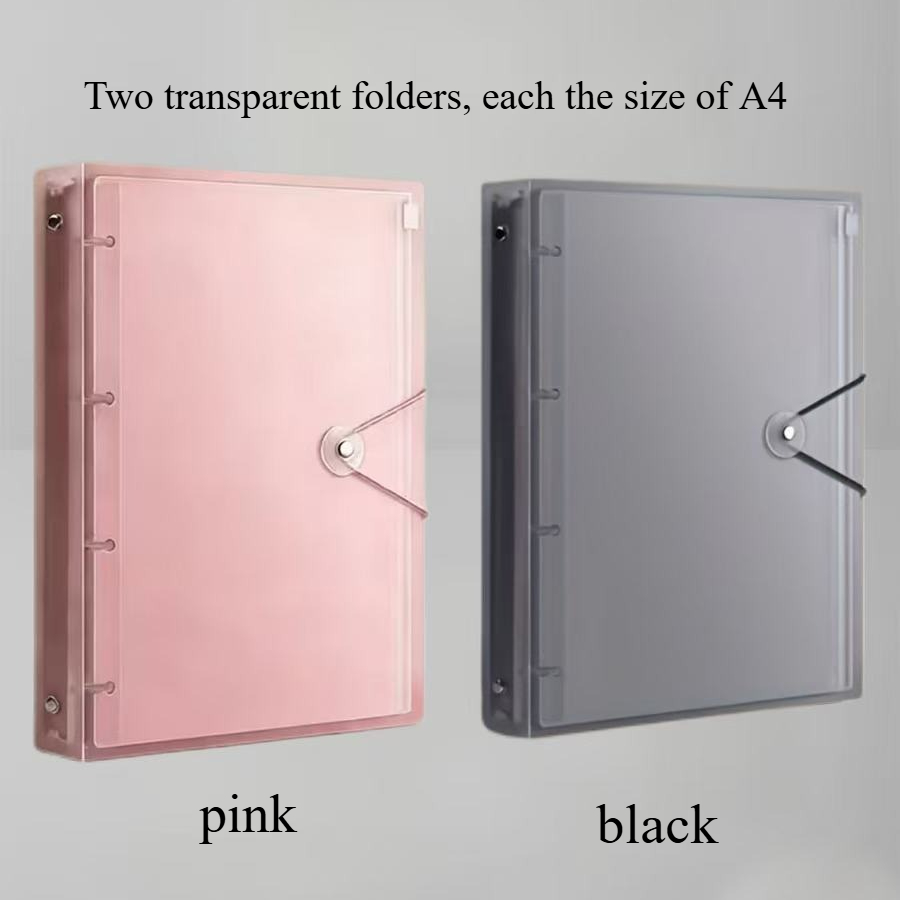 TEMU 2 Heavy-duty Colored Folders In A4 Size, Suitable For Storing A4-sized Documents Like Exam Papers. Made Of Pp Material, Are Transparent And,
