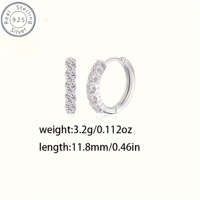 925 silver inlaid 5 moissanite   earrings suitable as an anniversary birthday halloween or christmas gift for your girlfriend wife friend or yourself Product details 5