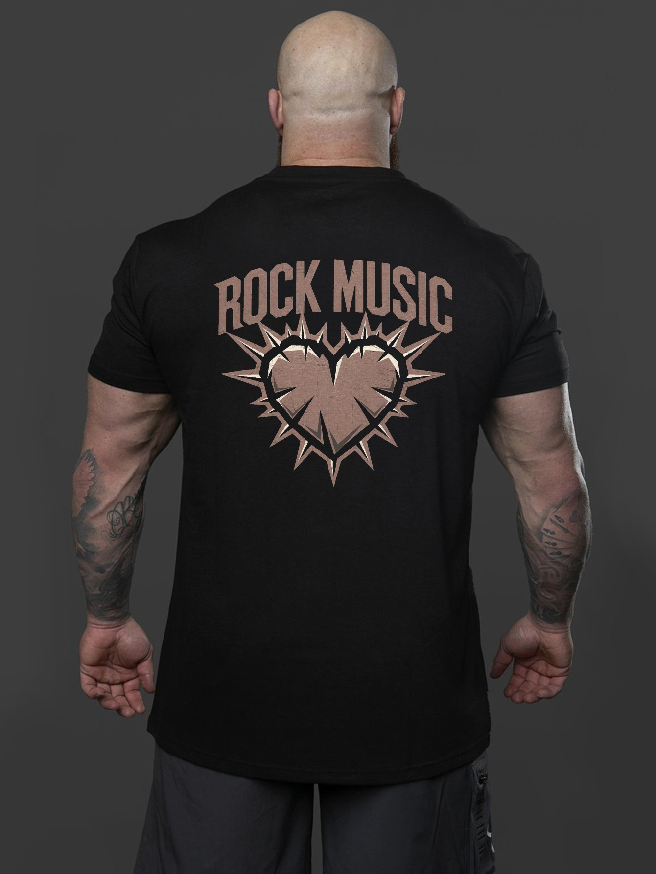 men's vintage heart graphic t-shirt 