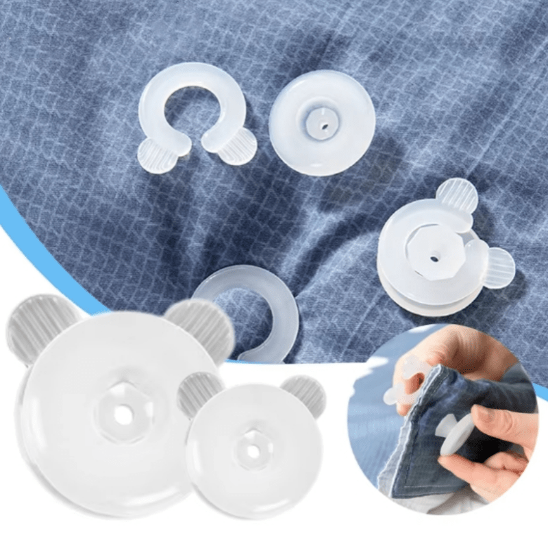   reusable quilt clips 4   pairs no sew needleless fasteners for bedding cushions curtains sofa covers transparent details 5