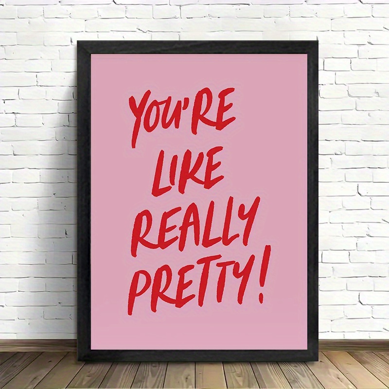 immagine dell'articolo 2D Flat, 2D Flat, [2D Flat Posters And Prints] 1pz, Poster 2D Flat Rosa da Bagno Sei Semplicemente Incantevole! -   per Decorazioni   Adolescenti, Dormitorio, Comodino, Divertente Decorazione Murale su Tela,   per Casa, Camera da Letto, Cucina, Soggiorno
