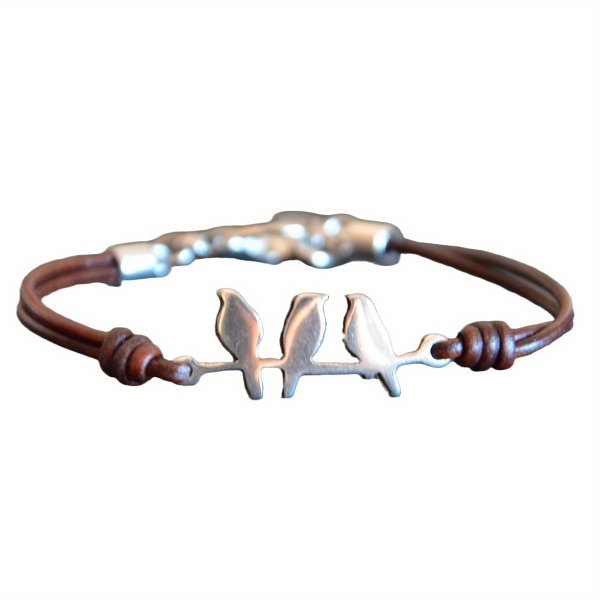 TEMU 1pc And Flowers Leather Bracelet, Interesting And Cute, Durable, Suitable For All Kinds Of Matching, Simple And Fashionable, By Men And Women, Unique Charm