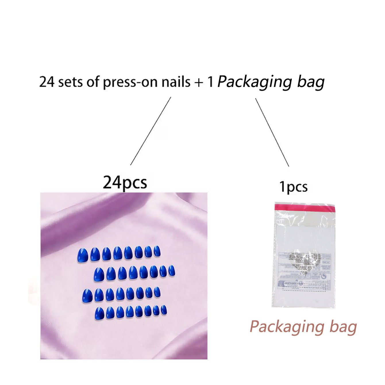 TEMU 25pcs (24 Wearable Armor And 1 Packaging Bag) Bright Press On Nails Short, Soft Gel Fake Nails Press Ons, Natural Glossy Opaque Glue On Nails