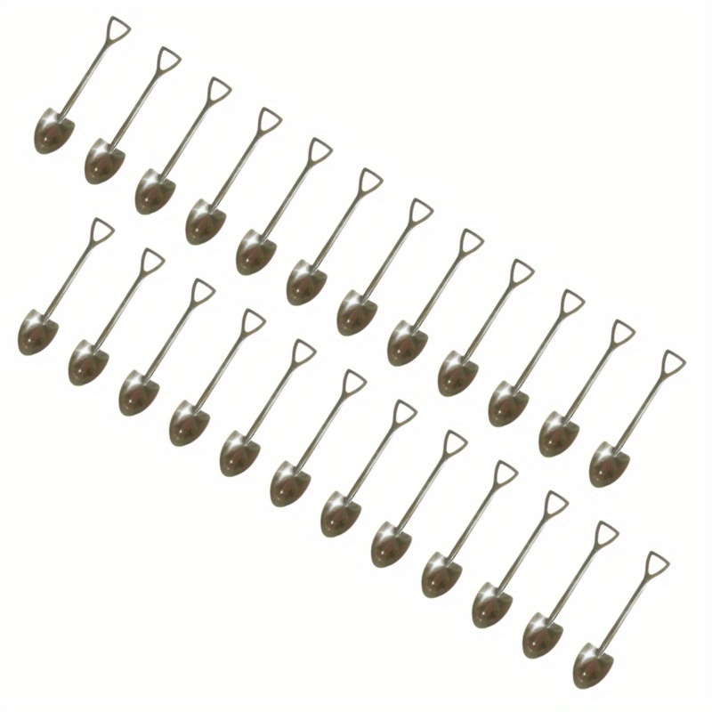 E-shop 12/24 Stück Edelstahl-Löffel, Kaffeelöffel, Wassermelonenlöffel, Dessertlöffel, Silberner Löffel, Geeignet für den täglichen Gebrauch zum