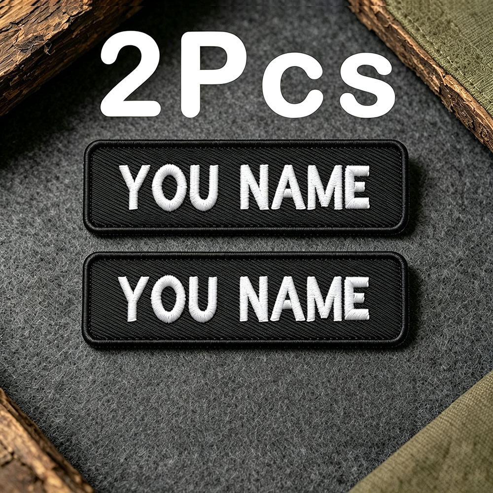 TEMU 11 Colors Available For Customization Of Embroidery Badges| High-quality Durable Polyester Fabric Name Tags, Suitable For Customizing Text Or