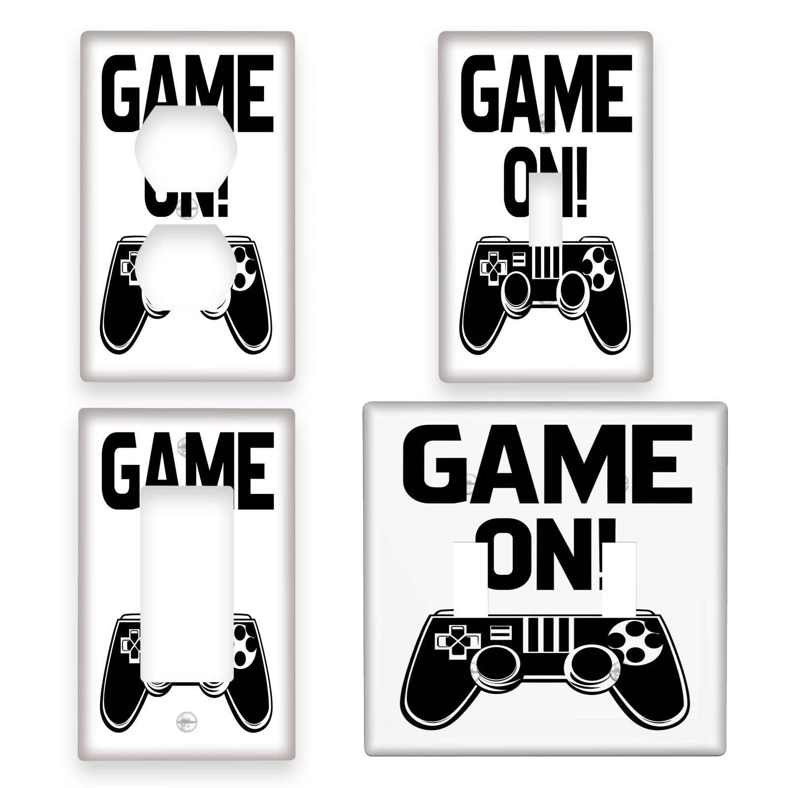 

1pc 1gang/2gang ! Decor Print Light For Switch Plate Cover For Bedroom Bathroom Living Room Home Wall Panel Decor