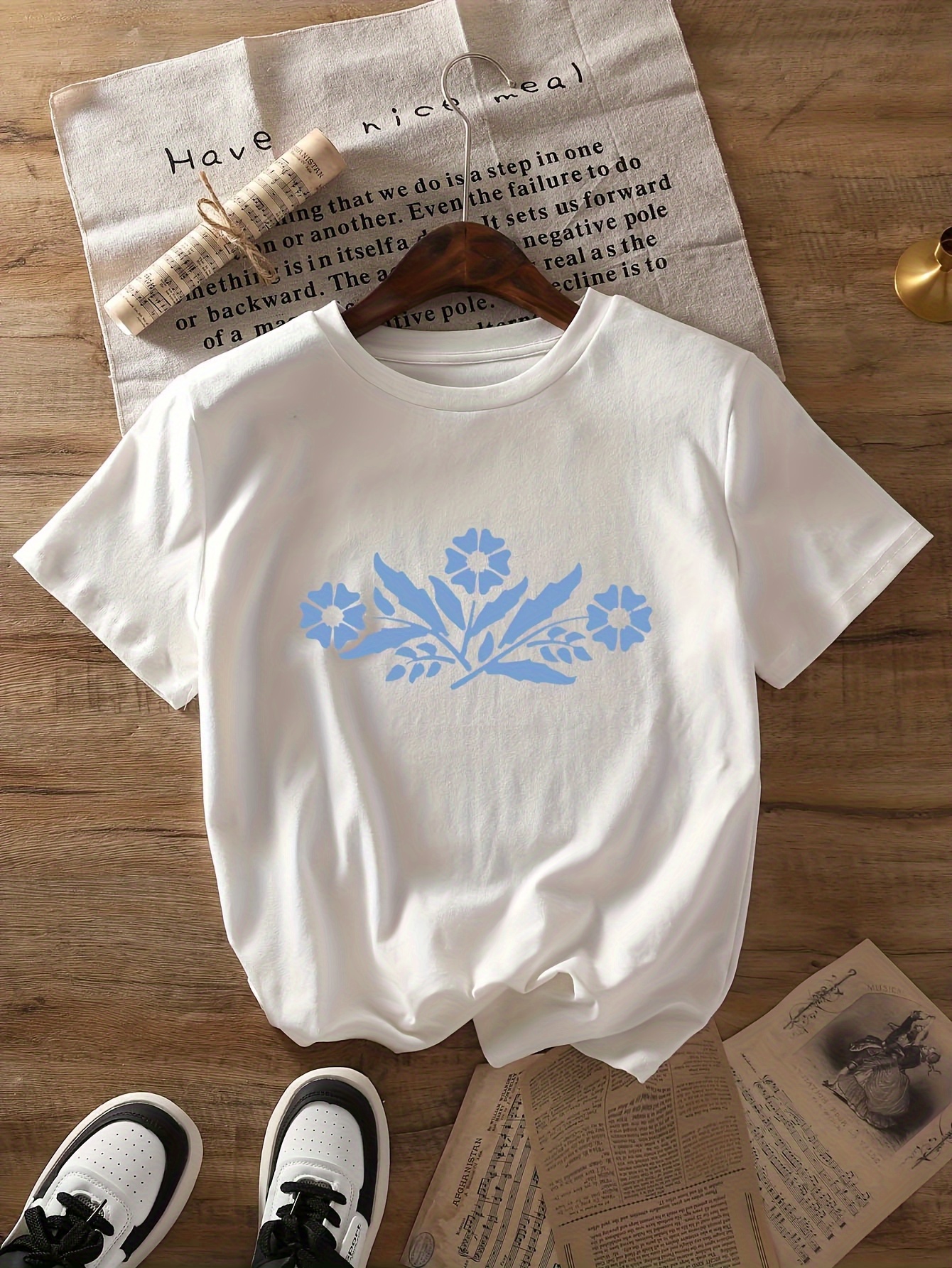 flower tee shirt sold on Temu United States