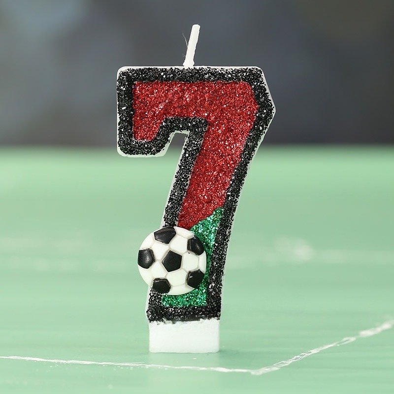 Image of Football Number Candle Cake Decoration Diy First Birthday Decorative Candle