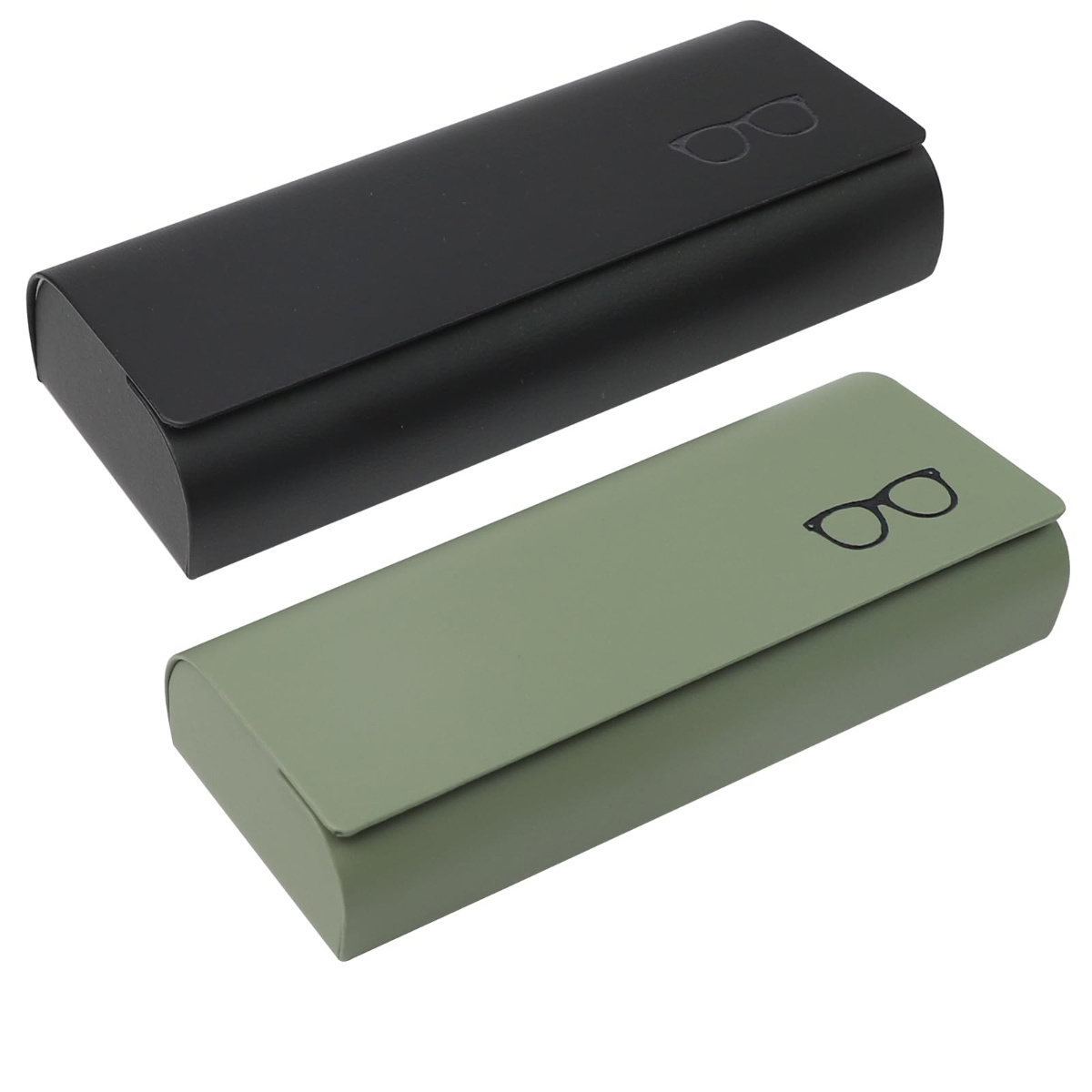 TEMU Pack Of 2pcs Glasses Cases Hard Case Glasses Case Portable Glasses Case For Most Glasses