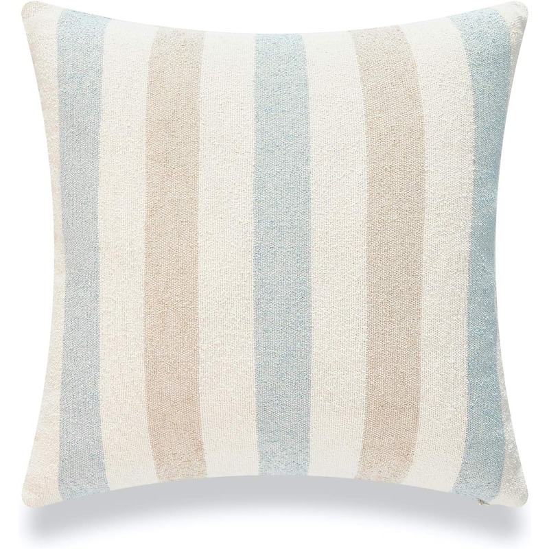 TEMU 1pc 3-color Striped, Single-sided Print, Decorative Pillowcase, Suitable For Living Room Sofa, Bedroom, Office, Courtyard And Outdoor Seating