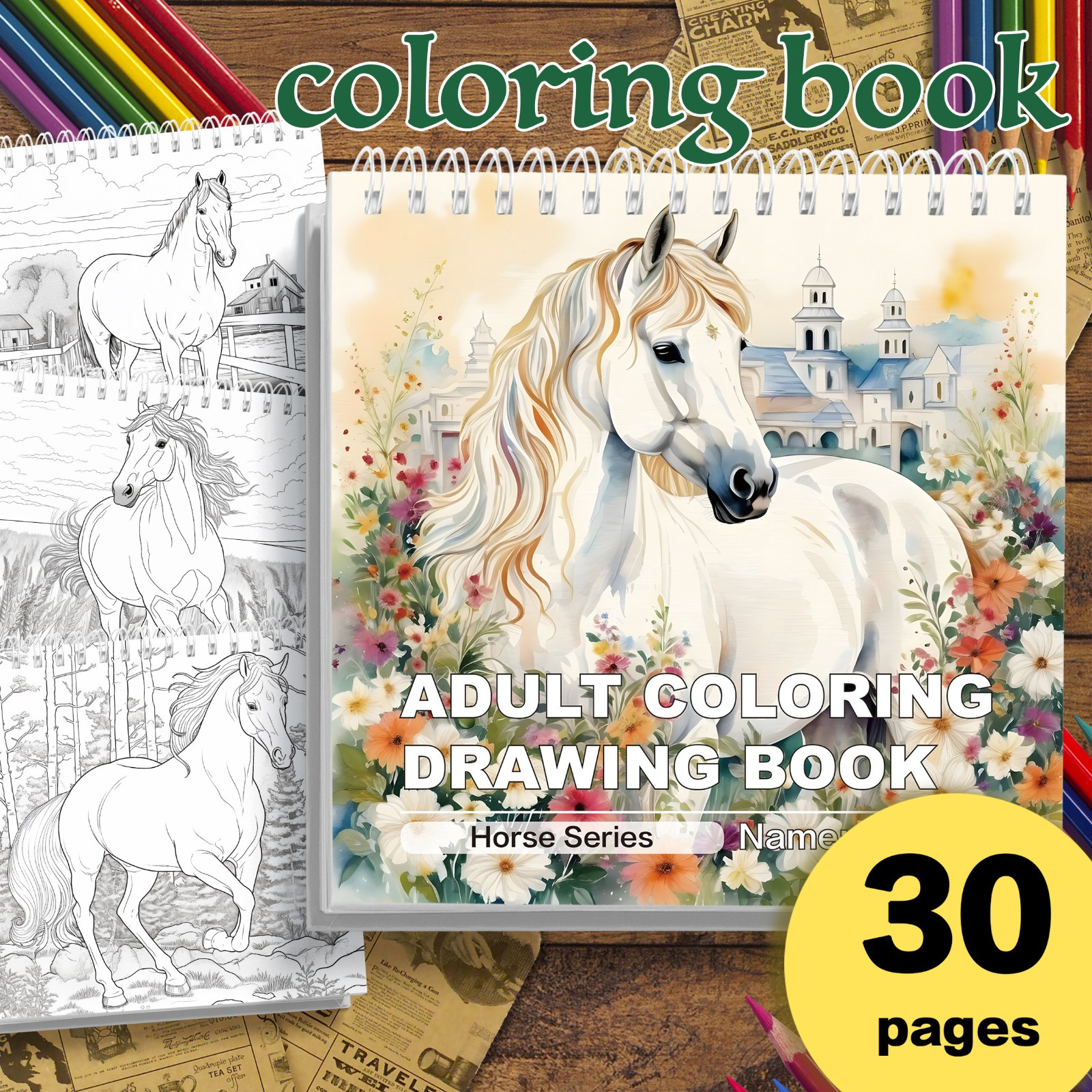 

Discover Peace And Pleasure With Our Detailed Horse Coloring Book Designed For Adults - Suitable For All Skill Levels.