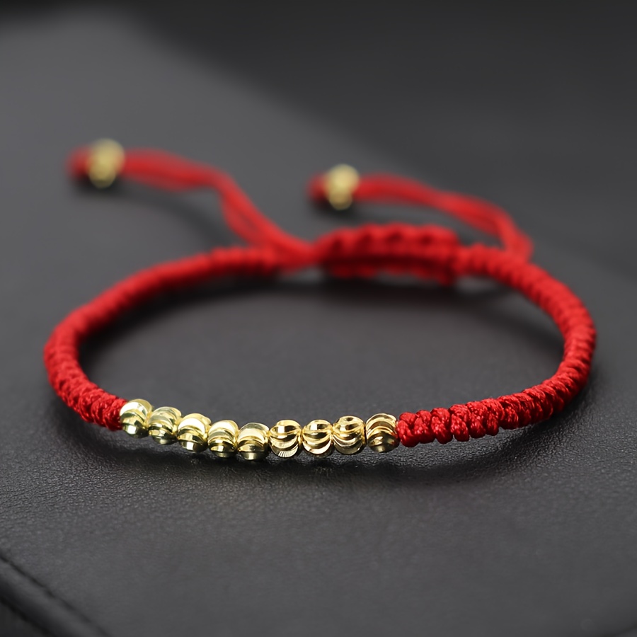 TEMU 1pc Brazalete de mujer trenzado a bohemio y negro, minimalista, chapado en oro de 14K, mejor , banquete, diseño de cordón ajustable, adecuado