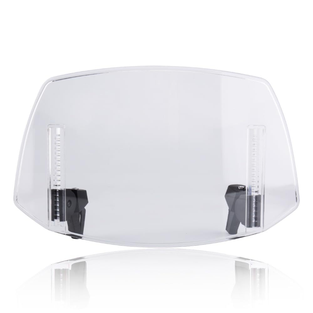 TEMU For Kawasaki For For Motorcycle Universal Clip-on Windshield Extension Adjustable Windscreen Wind Deflector